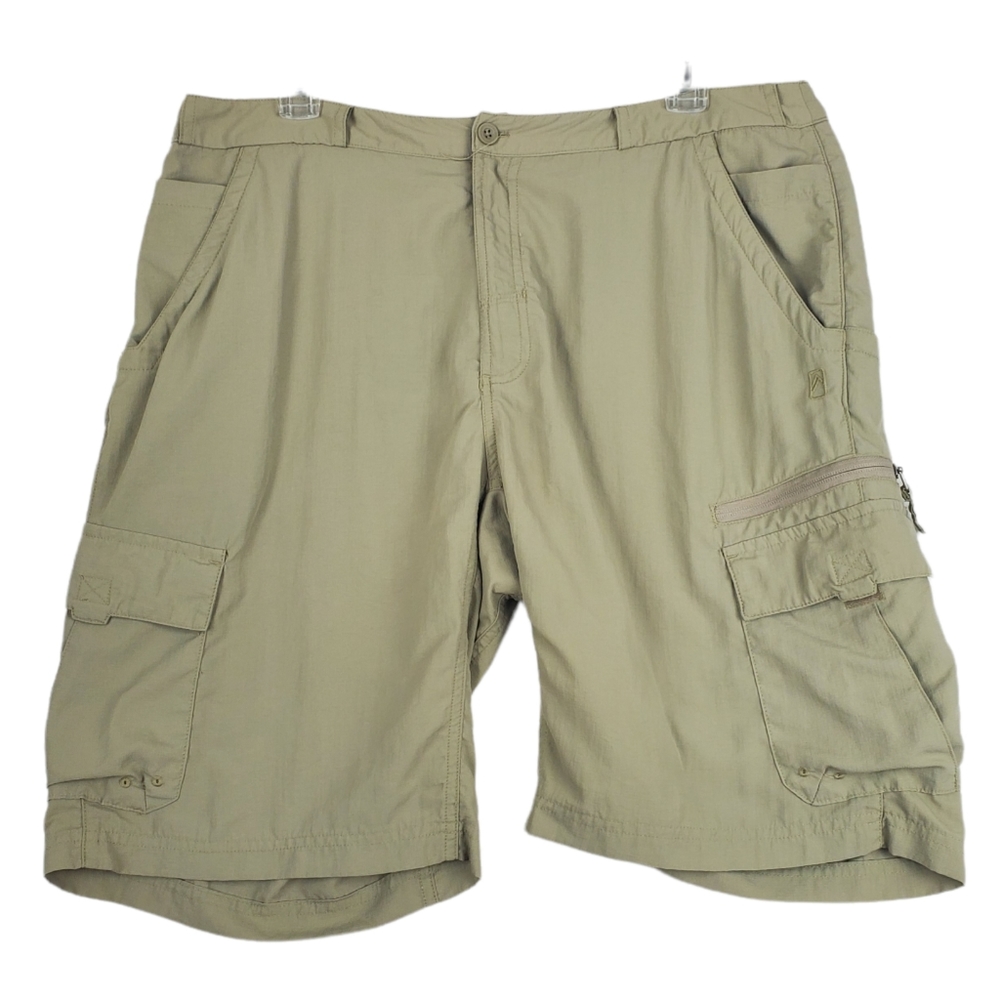 ALPINE DESIGN Nylon Hiking Shorts Sz 36 Tan Beige Lightweight Pockets